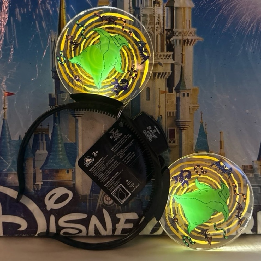 Disney parks nightmare before Christmas light up oogie boogie Minnie ears NWT